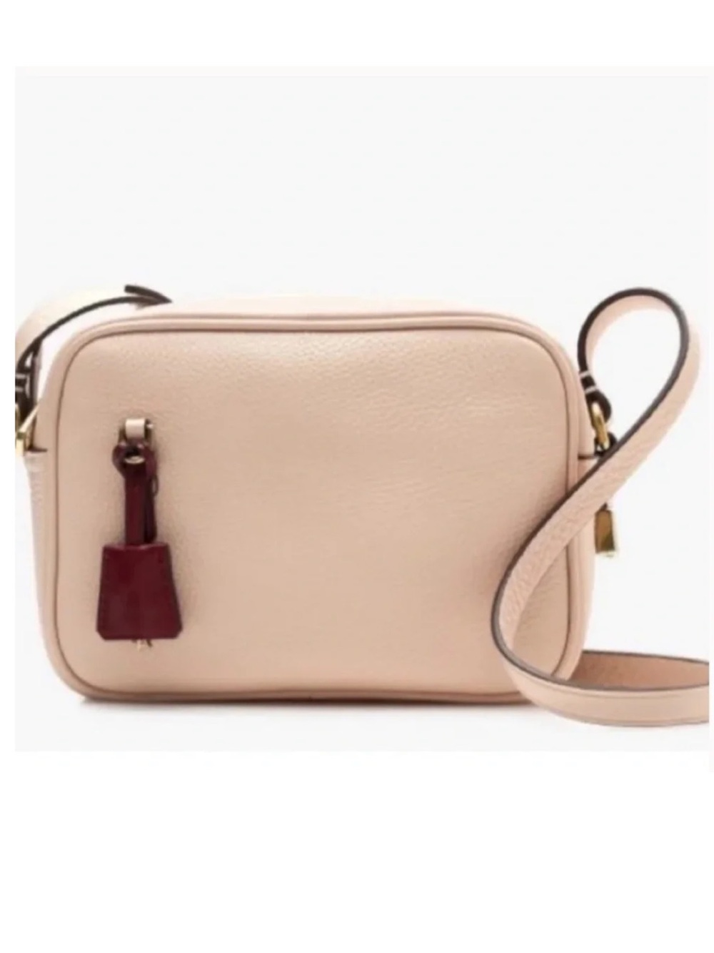 J. Crew Signet Bag Crossbody Italian Leather in Soft Blossom with lock & keys